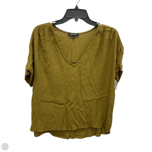 Top Short Sleeve By Madewell In Green, Size: M
