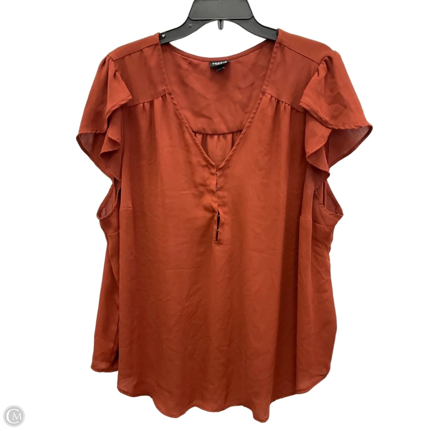 Top Short Sleeve By Torrid In Orange, Size: Xl