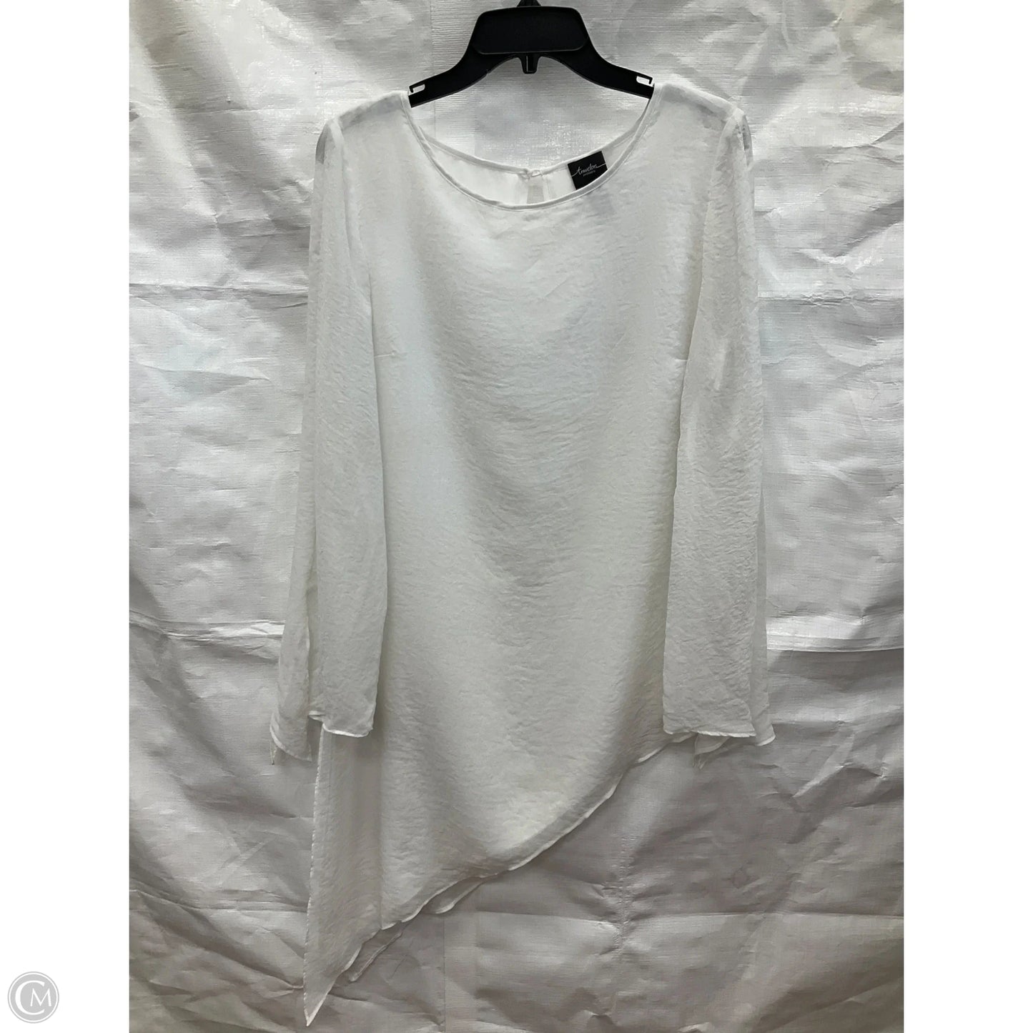 Top Long Sleeve By Chicos In White, Size: S