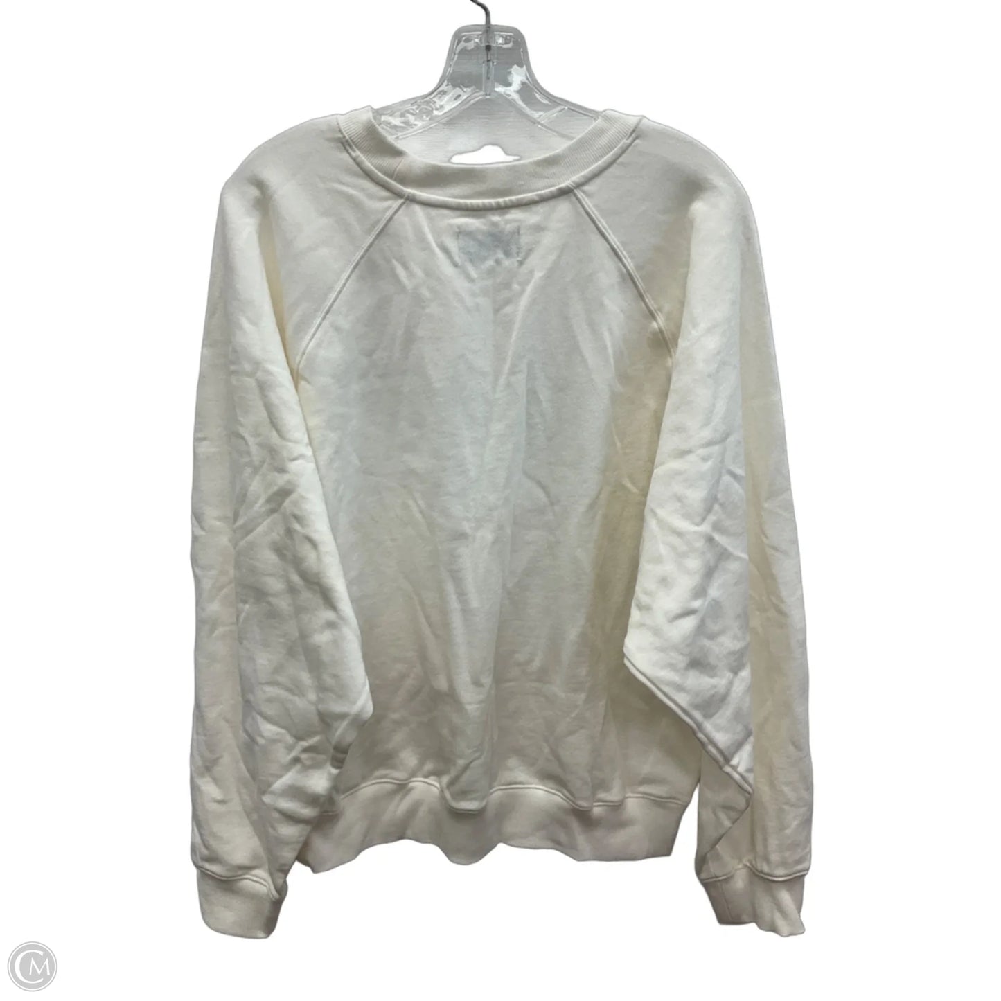 Athletic Top Long Sleeve Crewneck By Old Navy In White, Size: L