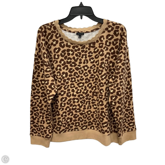 Top Long Sleeve By Talbots In Animal Print, Size: L