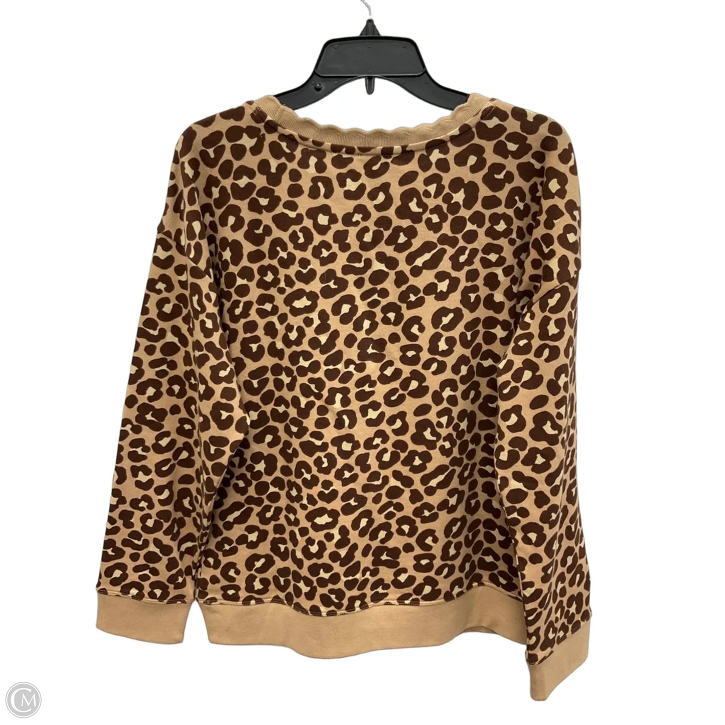 Top Long Sleeve By Talbots In Animal Print, Size: L