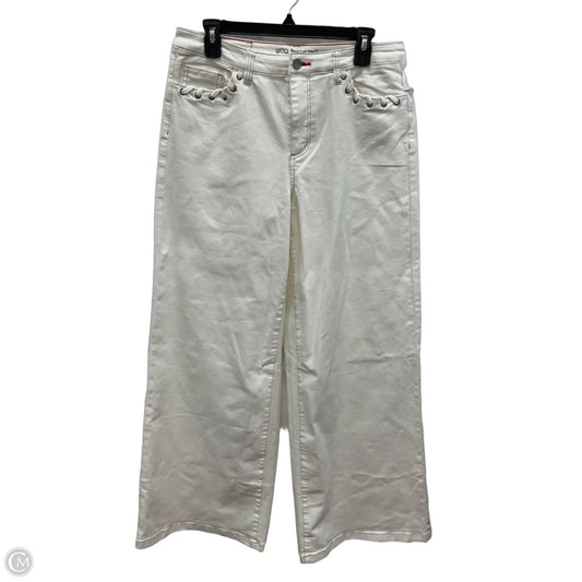 Jeans Wide Leg By Peace Love World In Cream, Size: 10