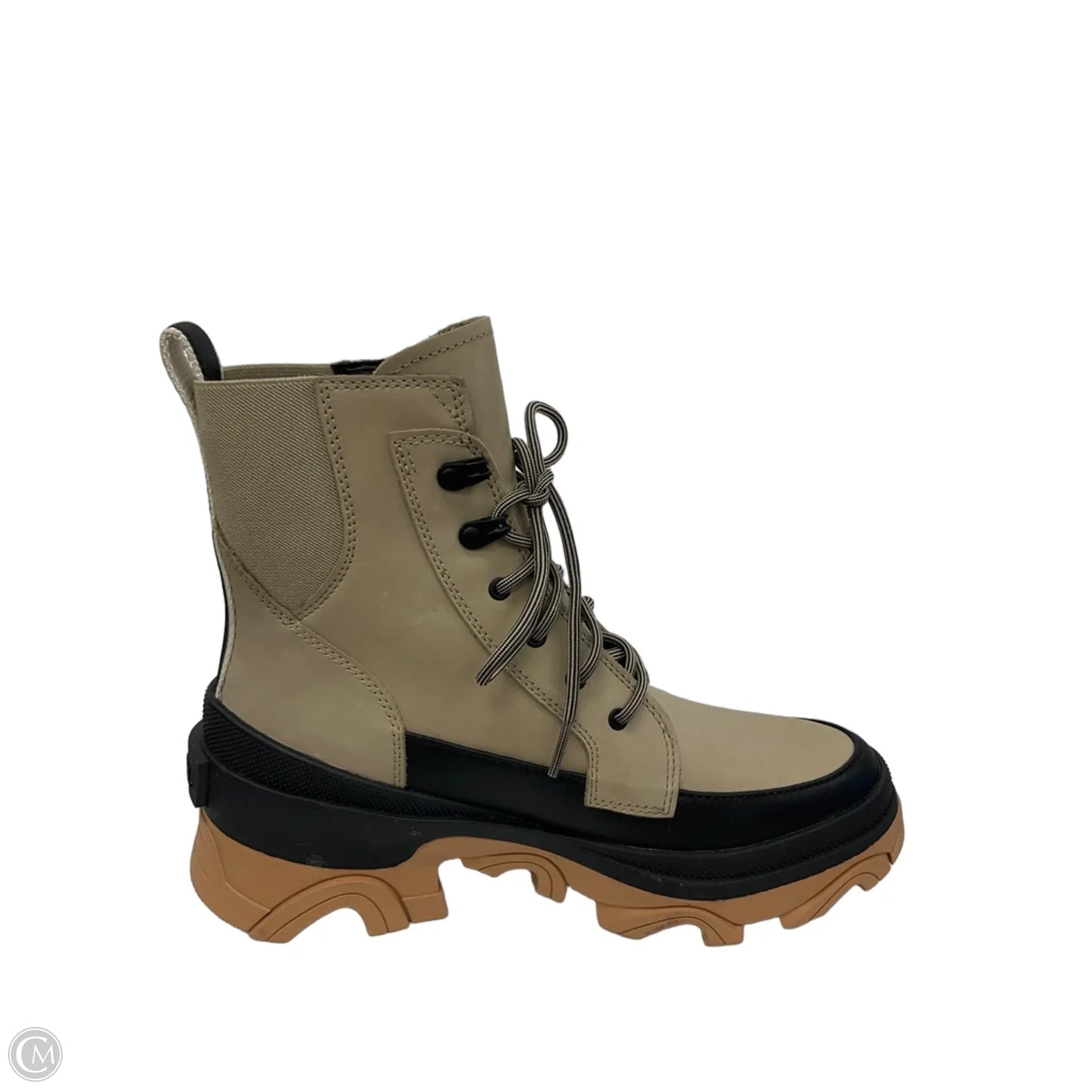 Boots Ankle Heels By Sorel In Black & Brown, Size: 8