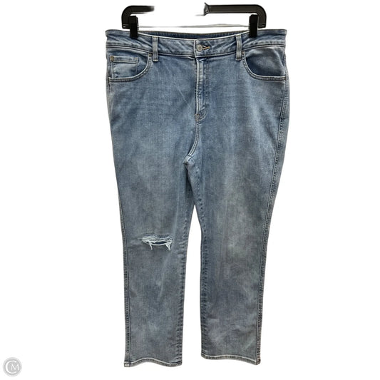 Jeans Straight By Chicos In Blue Denim, Size: 14