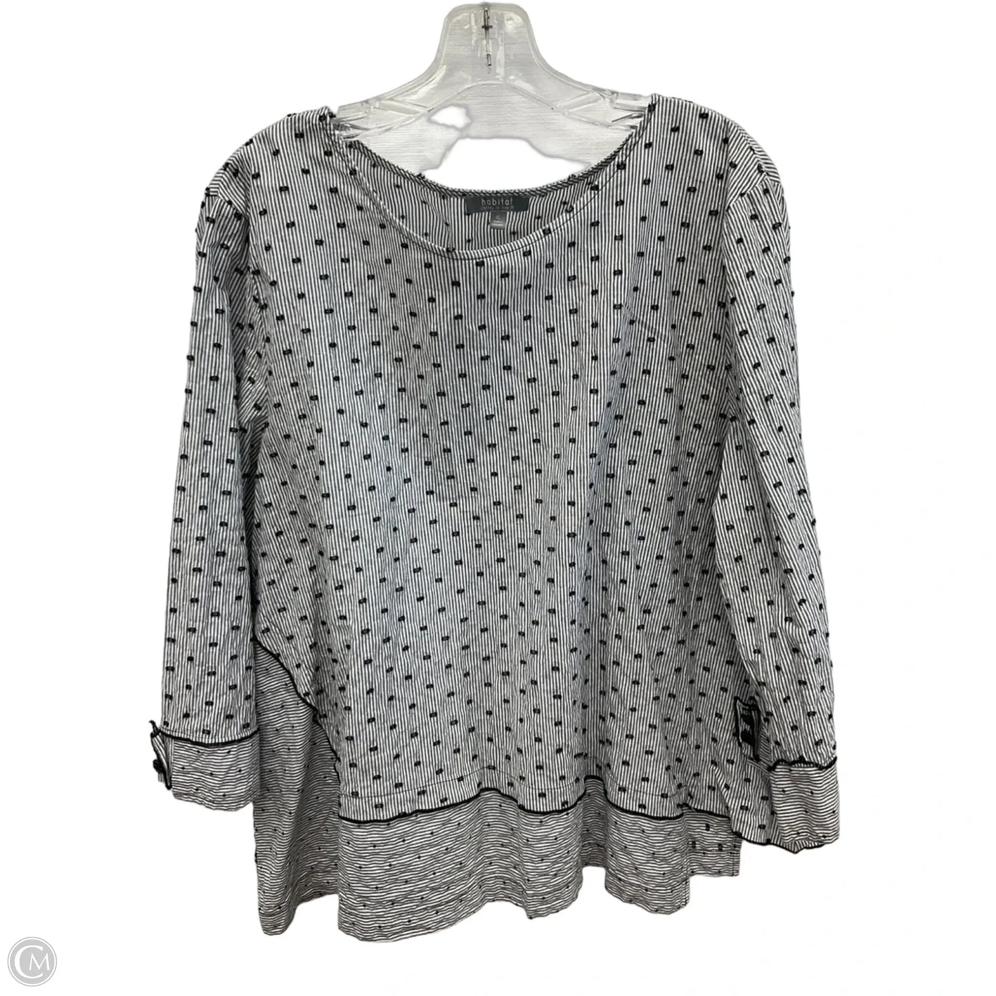 Top Long Sleeve By Habitat In Polkadot Pattern, Size: Xl