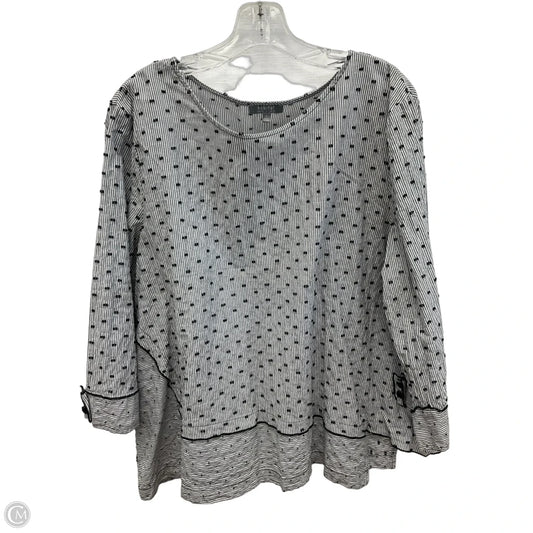 Top Long Sleeve By Habitat In Polkadot Pattern, Size: Xl