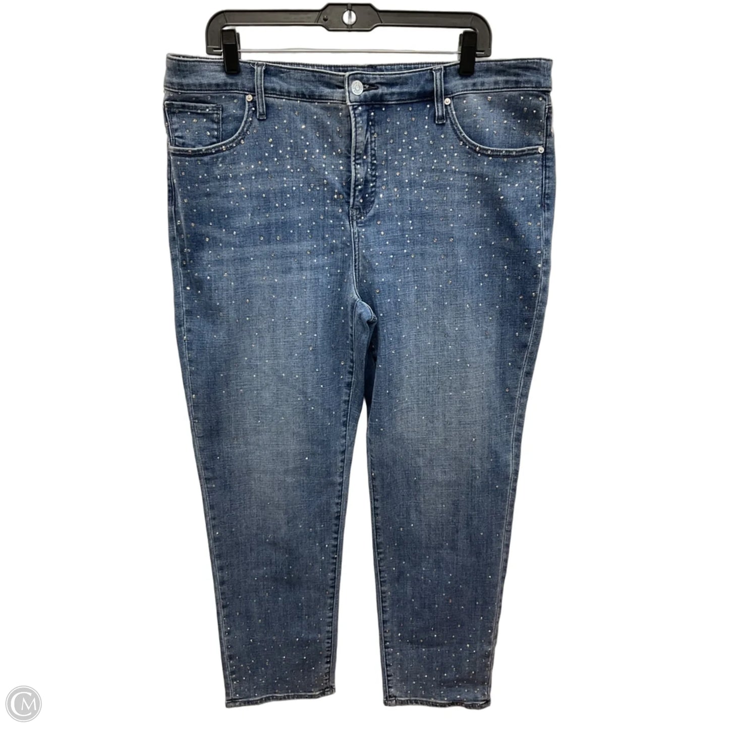 Jeans Straight By Chicos In Blue Denim, Size: 16