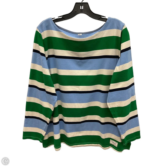 Top Long Sleeve By Talbots In Striped Pattern, Size: 2x