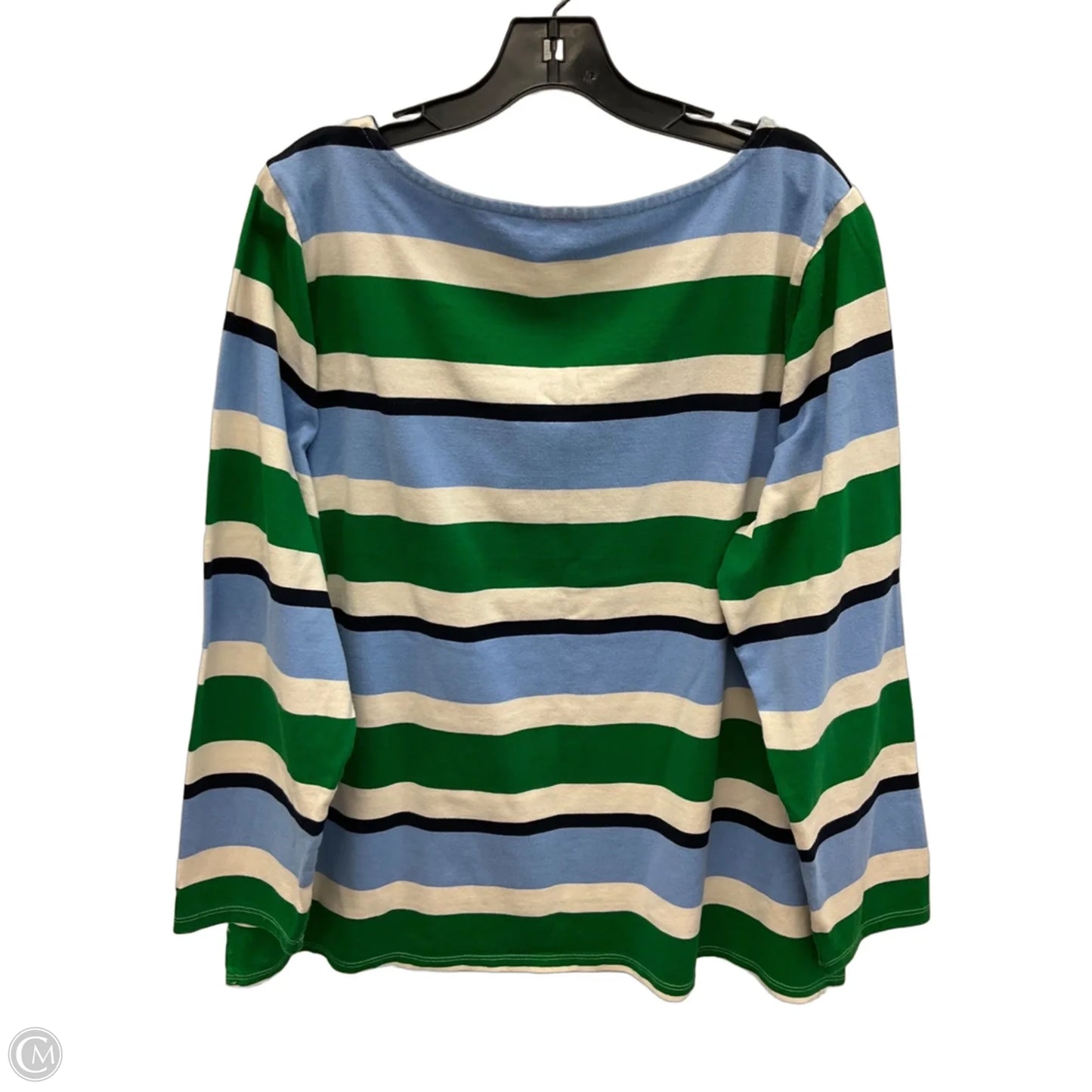 Top Long Sleeve By Talbots In Striped Pattern, Size: 2x