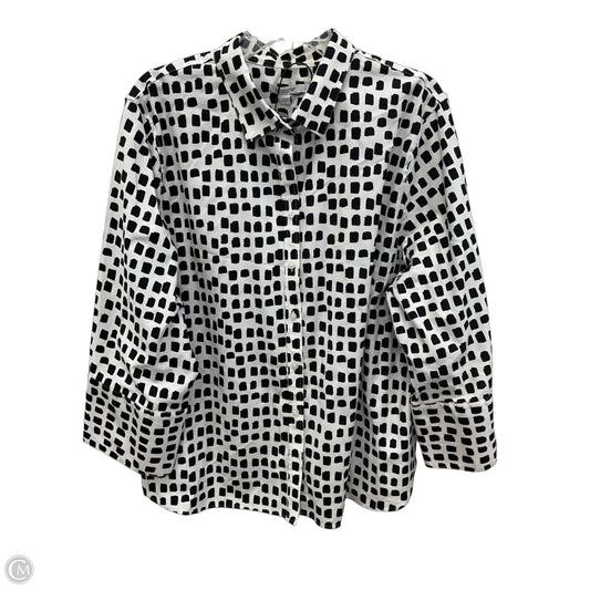 Blouse Long Sleeve By Chicos In Multi-colored, Size: Xxl