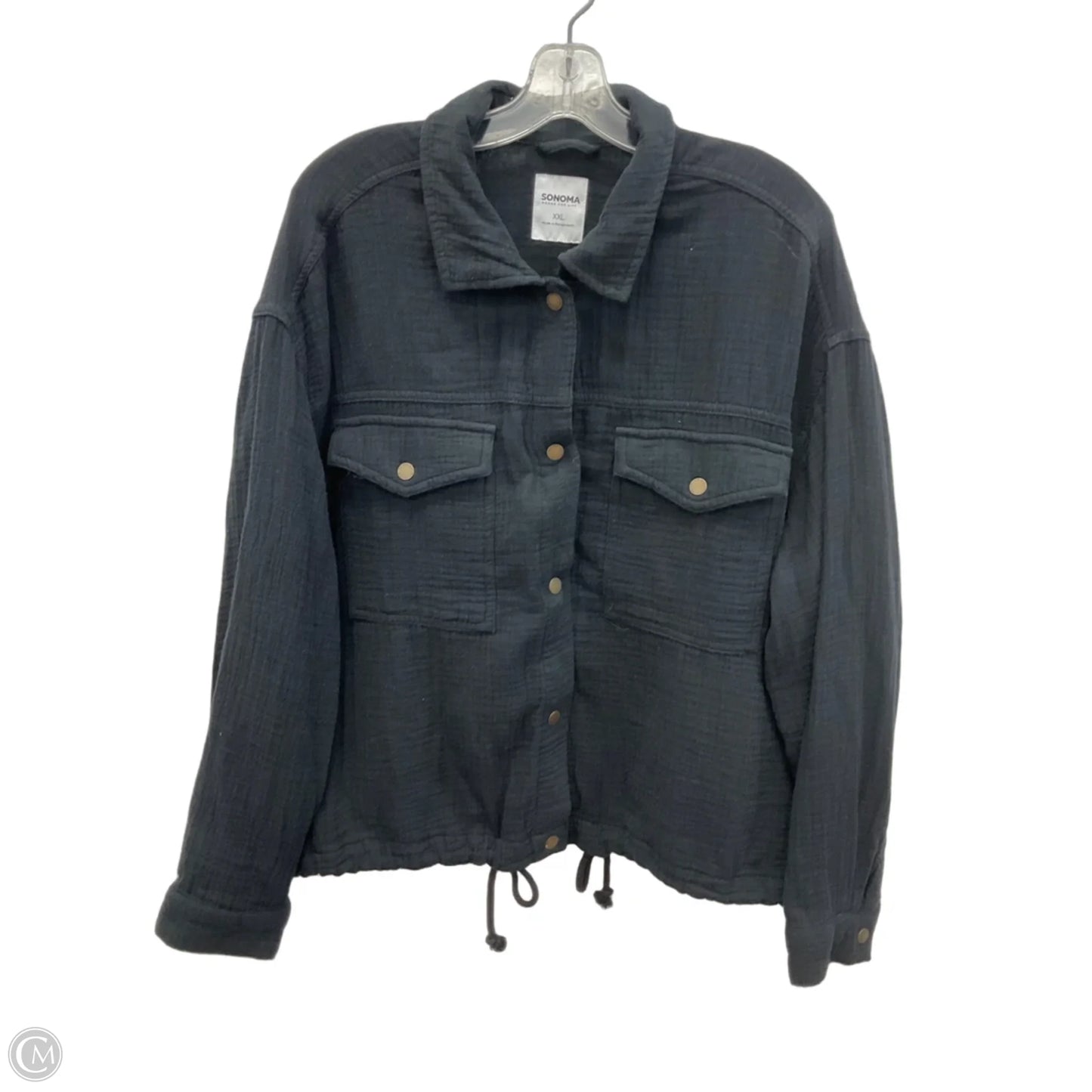 Blouse Long Sleeve By Sonoma In Black, Size: Xxl