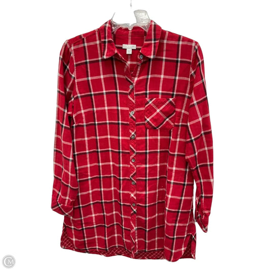 Blouse Long Sleeve By J. Jill In Red, Size: S
