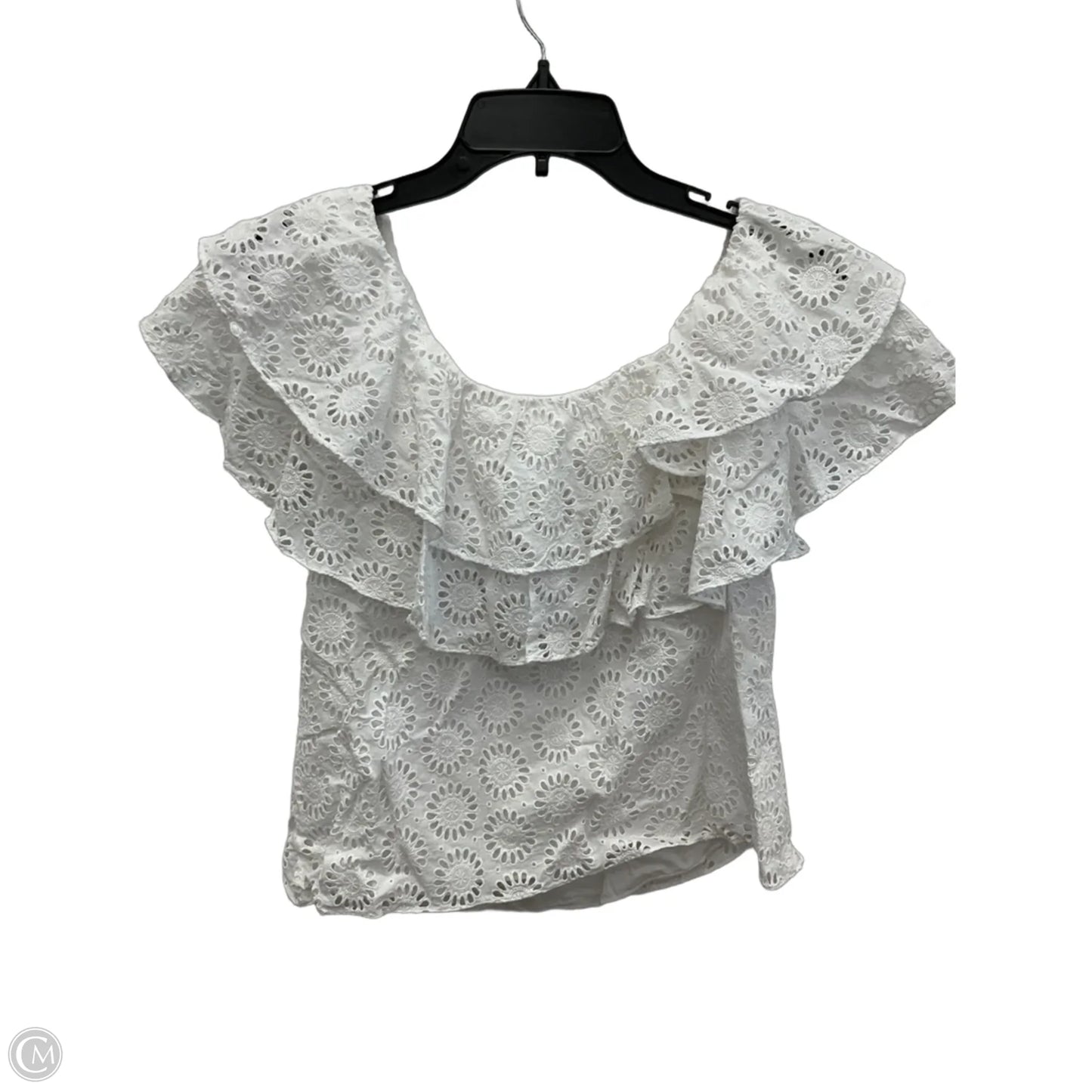 Top Short Sleeve Designer By Lilly Pulitzer In White, Size: S