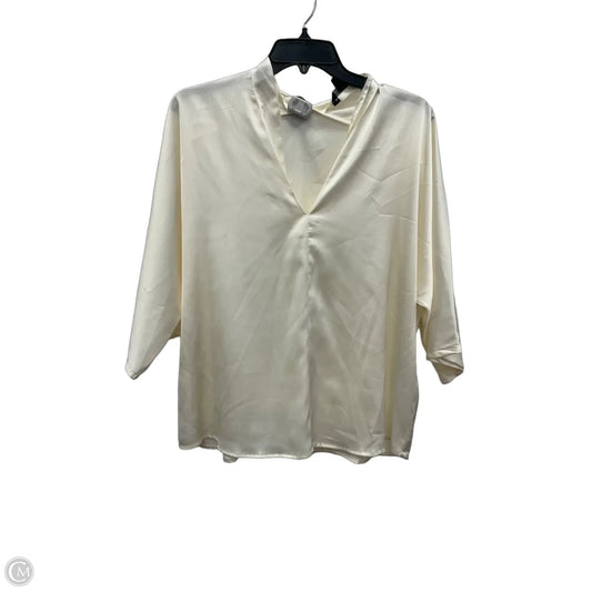Top 3/4 Sleeve By Banana Republic In White, Size: M
