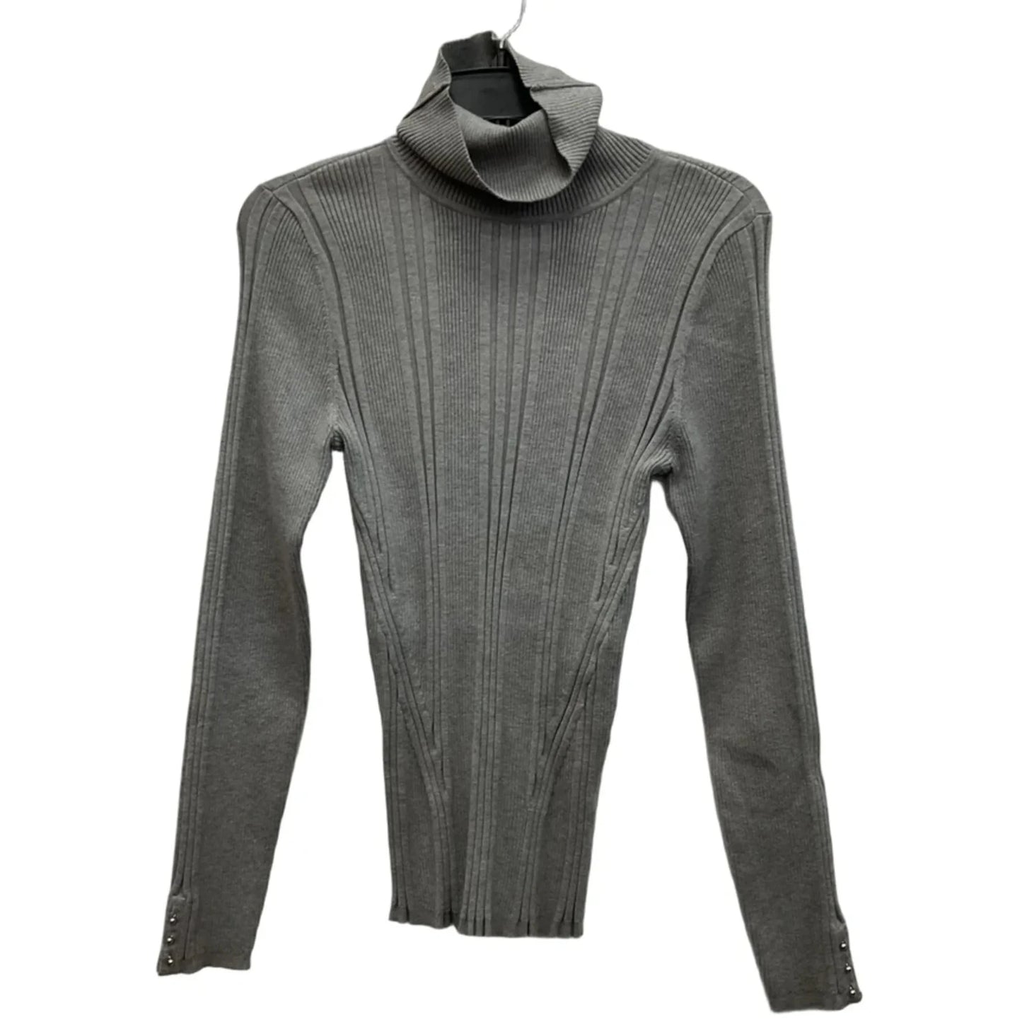 Top Long Sleeve By White House Black Market In Grey, Size: M
