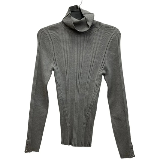 Top Long Sleeve By White House Black Market In Grey, Size: M