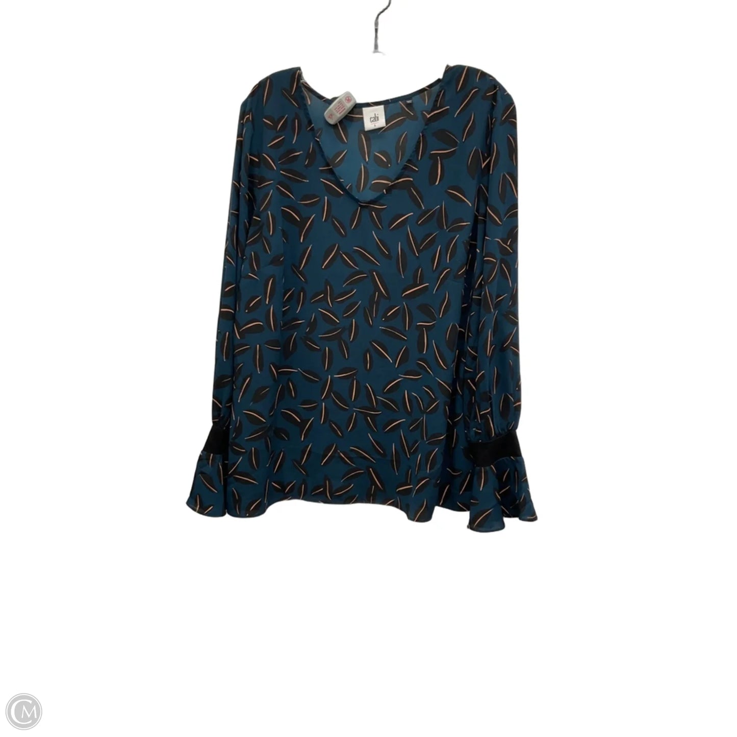 Top Long Sleeve By Cabi In Green, Size: L