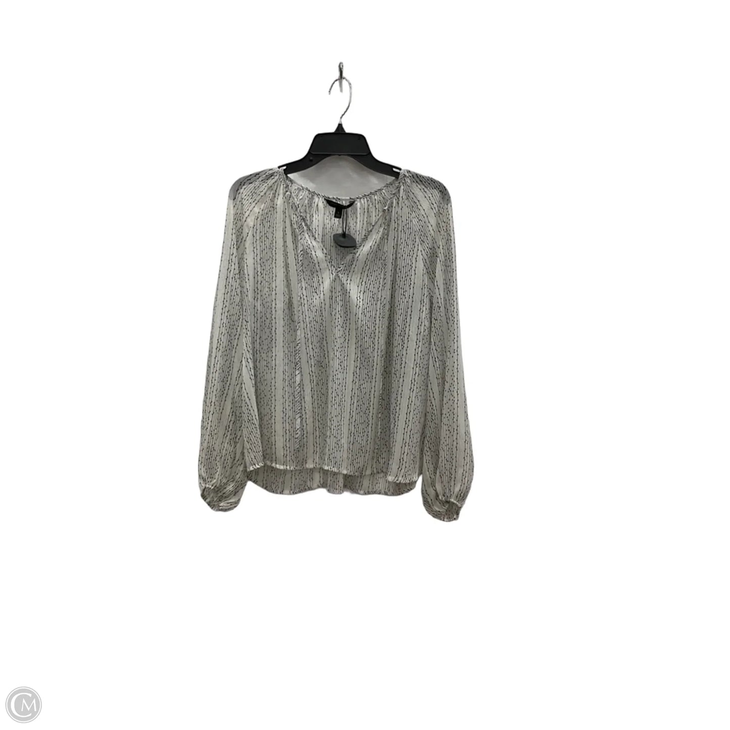 Top Long Sleeve By Banana Republic In White, Size: S