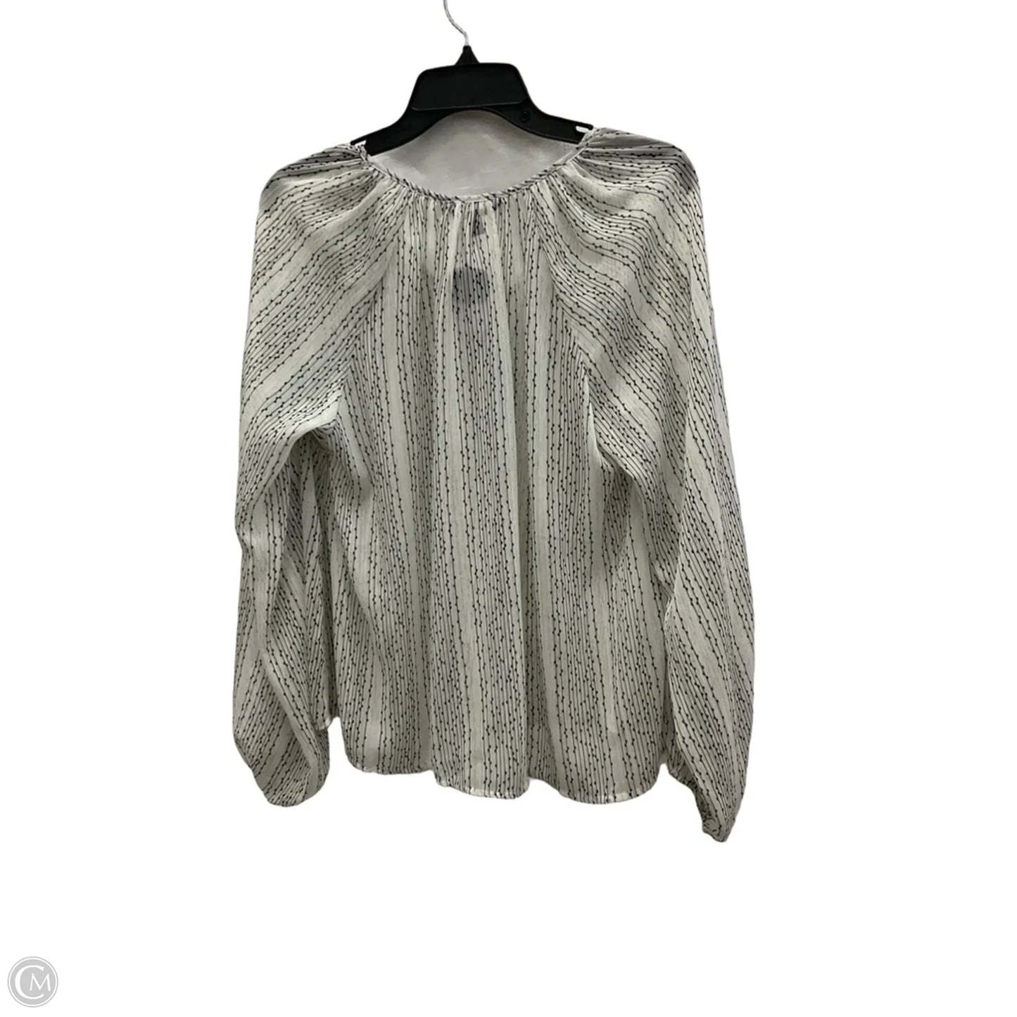 Top Long Sleeve By Banana Republic In White, Size: S