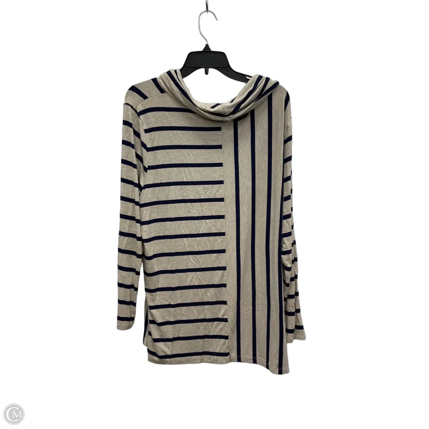 Top Long Sleeve By Chicos In Striped Pattern, Size: Xl