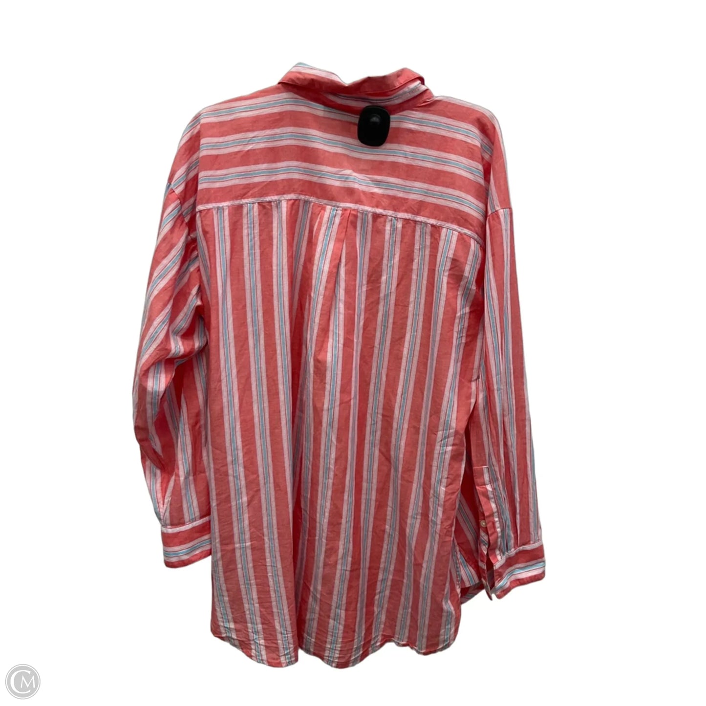 Blouse Long Sleeve By Loft In Pink, Size: Xl