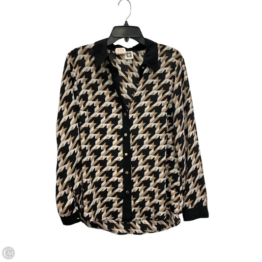 Blouse Long Sleeve By Anne Klein In Multi-colored, Size: L