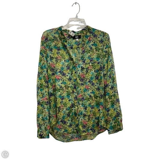 Blouse Long Sleeve By Kut In Green, Size: M