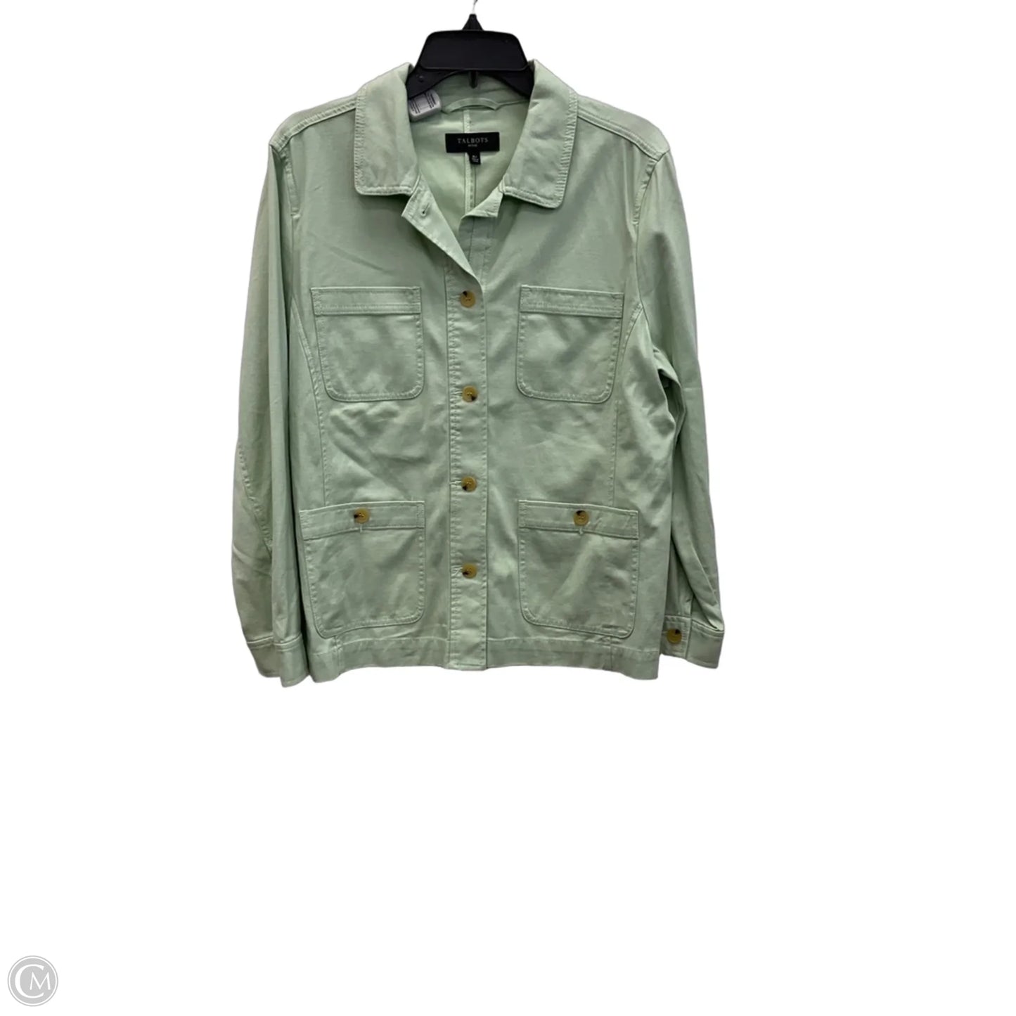 Jacket Denim By Talbots In Green, Size: Xlp
