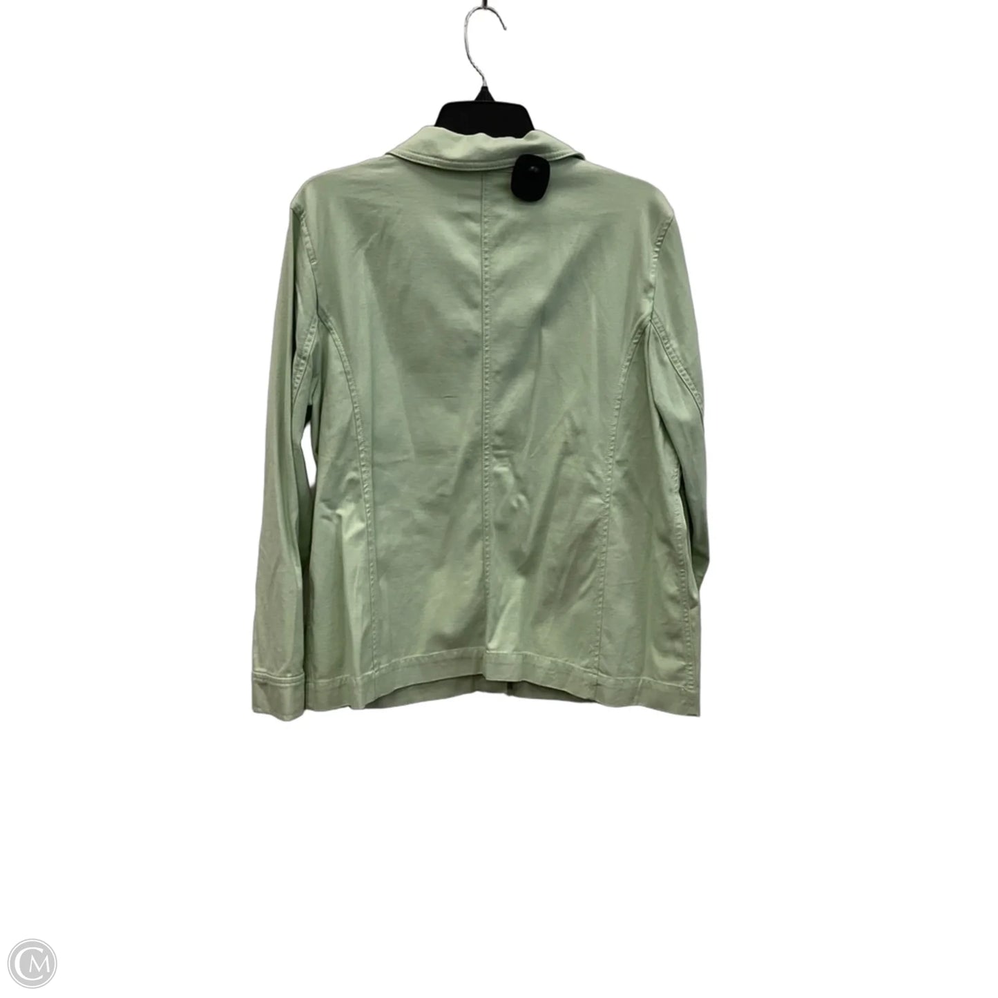 Jacket Denim By Talbots In Green, Size: Xlp