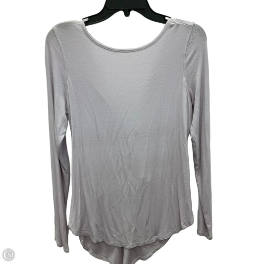 Athletic Top Long Sleeve Crewneck By Donna Karan In Purple, Size: S