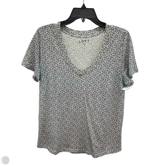 Top Short Sleeve By Loft In Multi-colored, Size: S