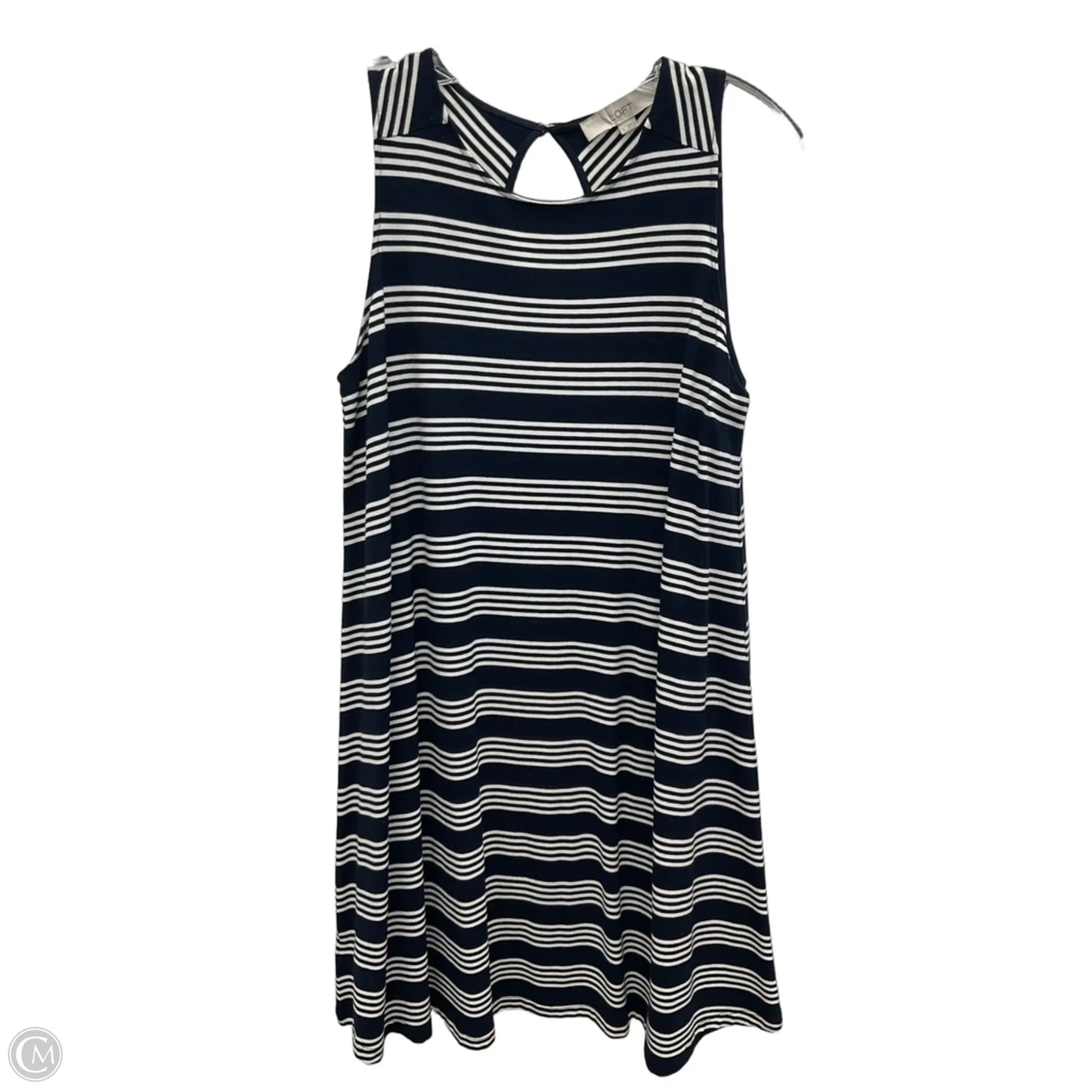 Dress Casual Midi By Loft In Striped Pattern, Size: S