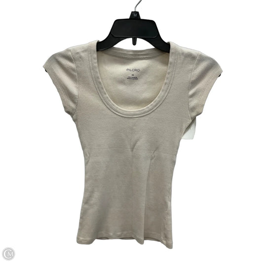 Top Short Sleeve Basic By Pilcro In Cream, Size: Xs