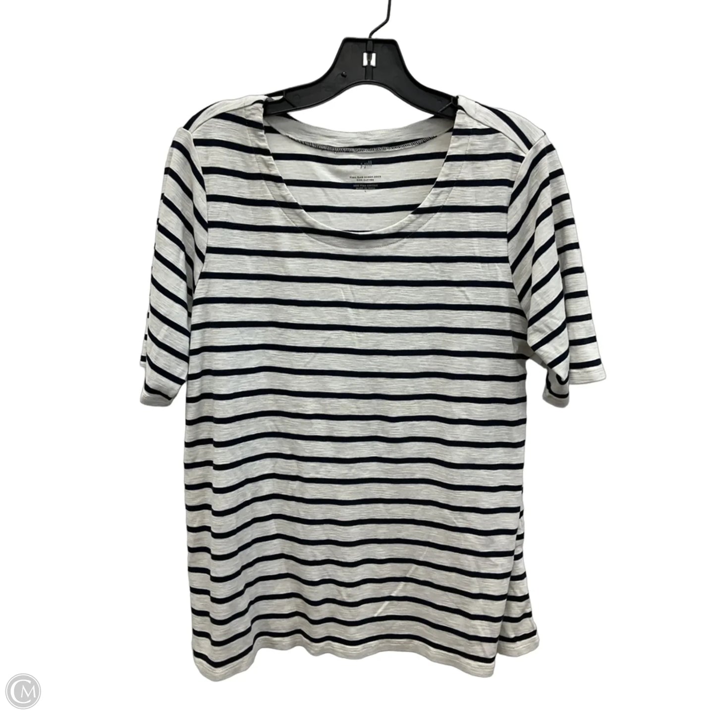Top Short Sleeve By J. Jill In Striped Pattern, Size: L