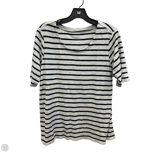 Top Short Sleeve By J. Jill In Striped Pattern, Size: L
