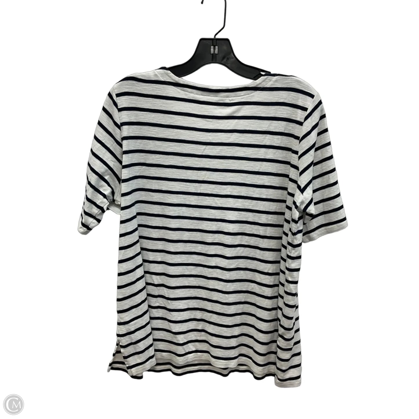 Top Short Sleeve By J. Jill In Striped Pattern, Size: L