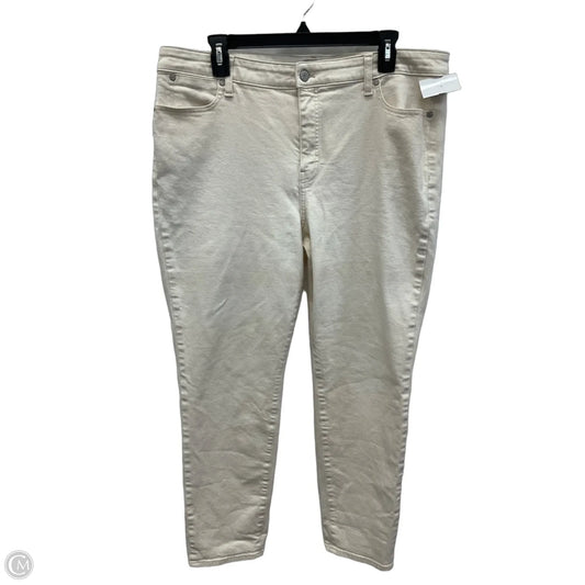 Jeans Skinny By Talbots In Cream, Size: 16