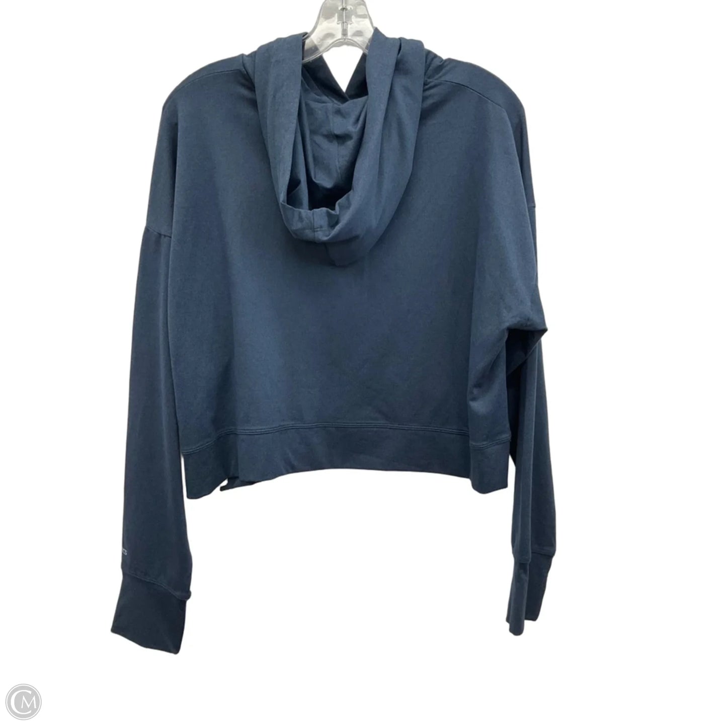 Athletic Top Long Sleeve Hoodie By Fabletics In Navy, Size: S