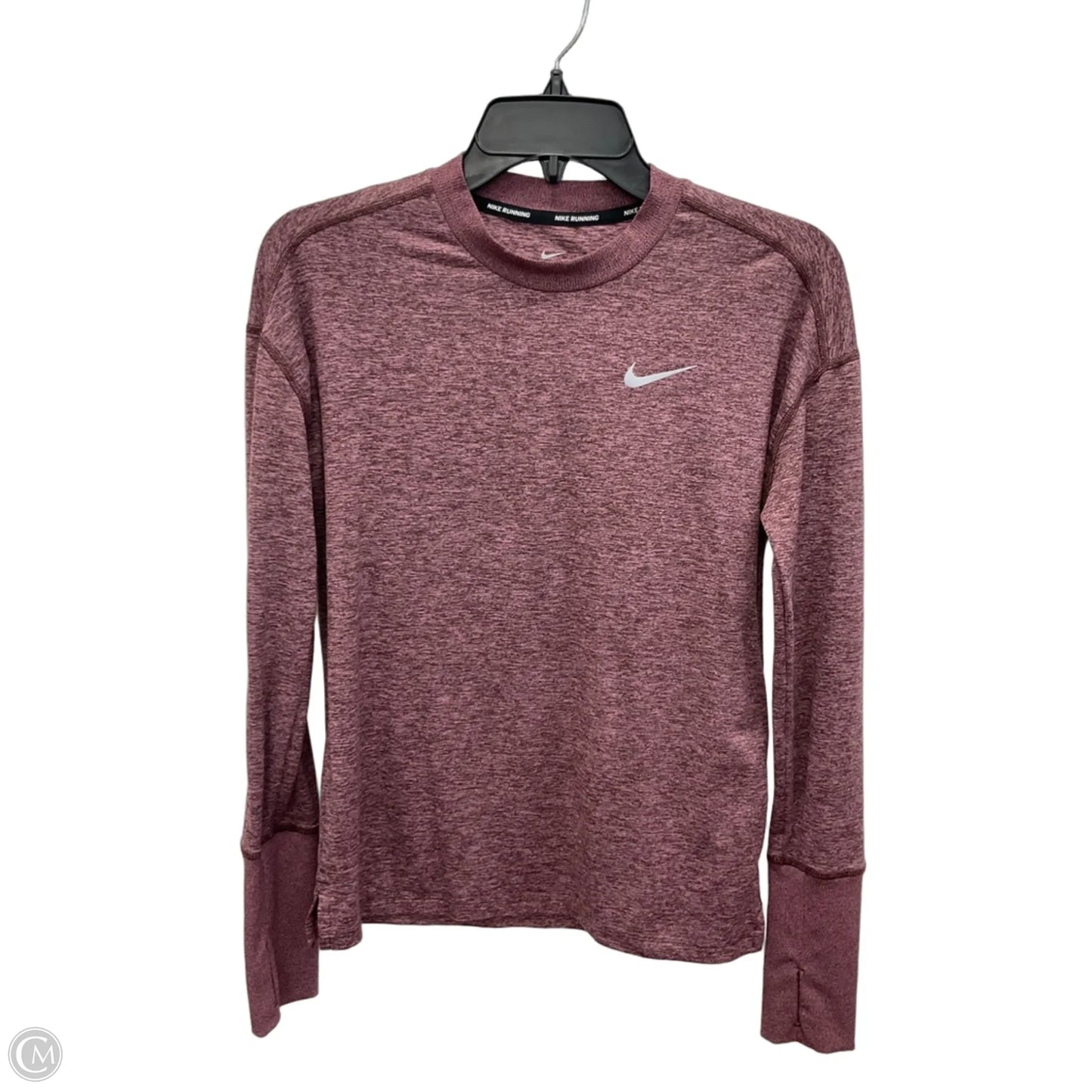 Athletic Top Long Sleeve Collar By Nike In Purple, Size: Xs