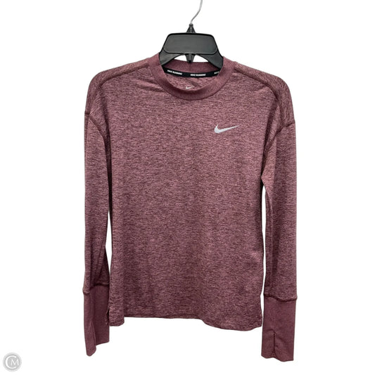 Athletic Top Long Sleeve Collar By Nike In Purple, Size: Xs
