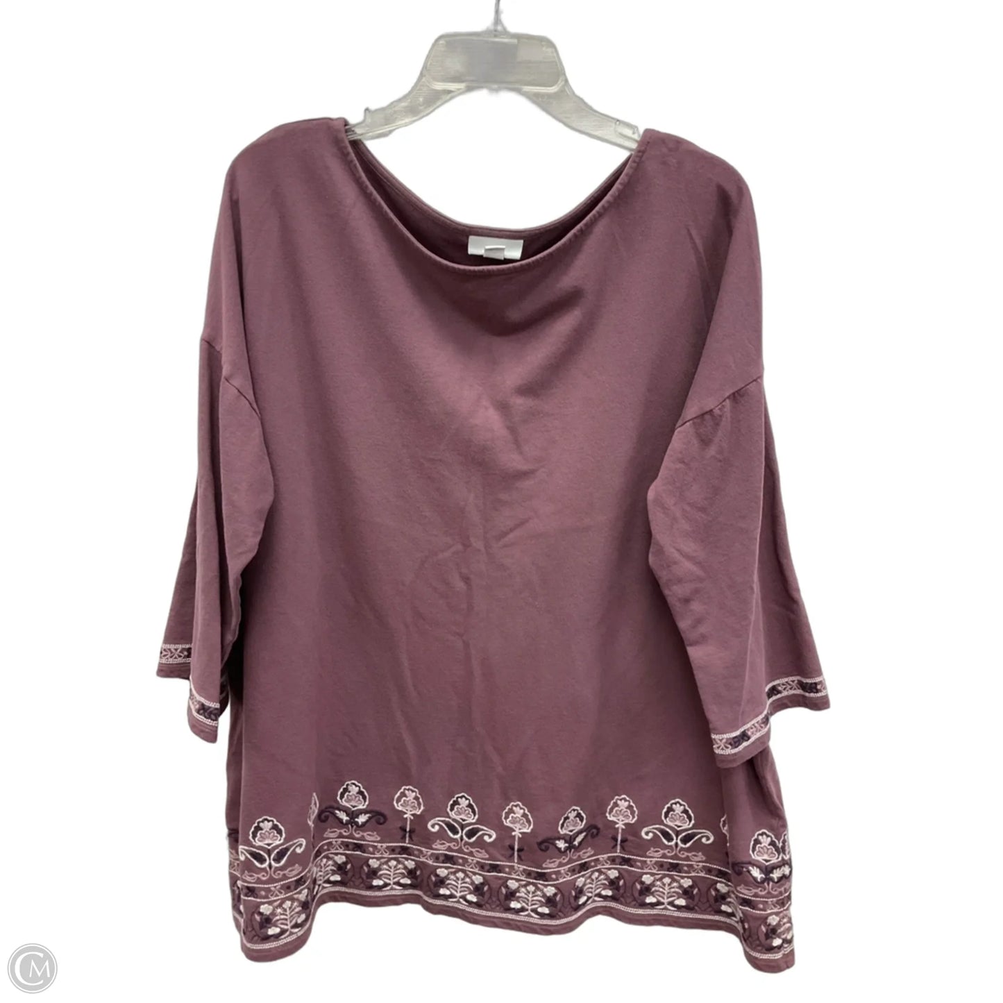 Top 3/4 Sleeve By J. Jill In Purple, Size: Xl