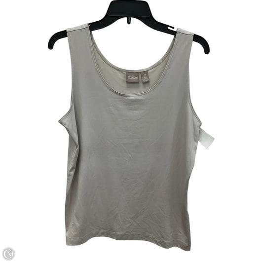 Top Sleeveless Basic By Chicos In White, Size: L