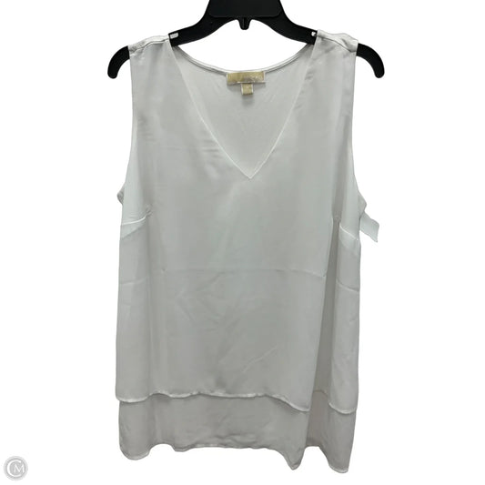 Top Sleeveless By Michael By Michael Kors In White, Size: 1x