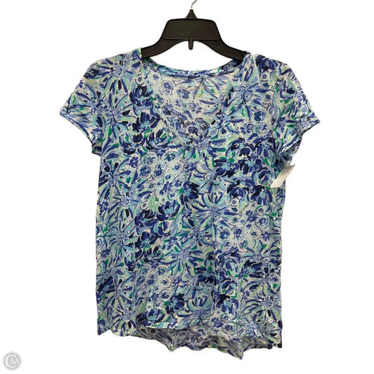 Top Short Sleeve By Lilly Pulitzer In Blue, Size: S