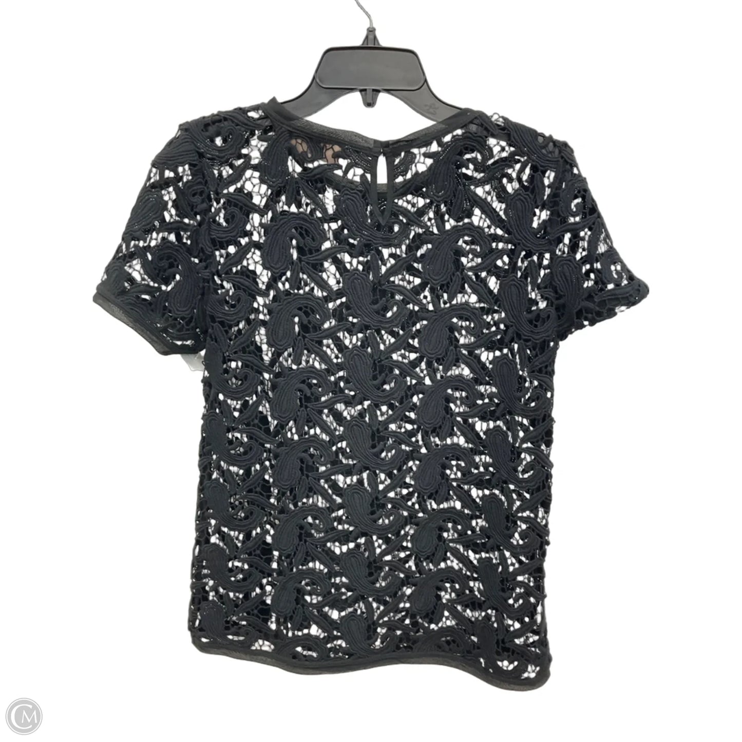 Top Short Sleeve By Loft In Black, Size: S