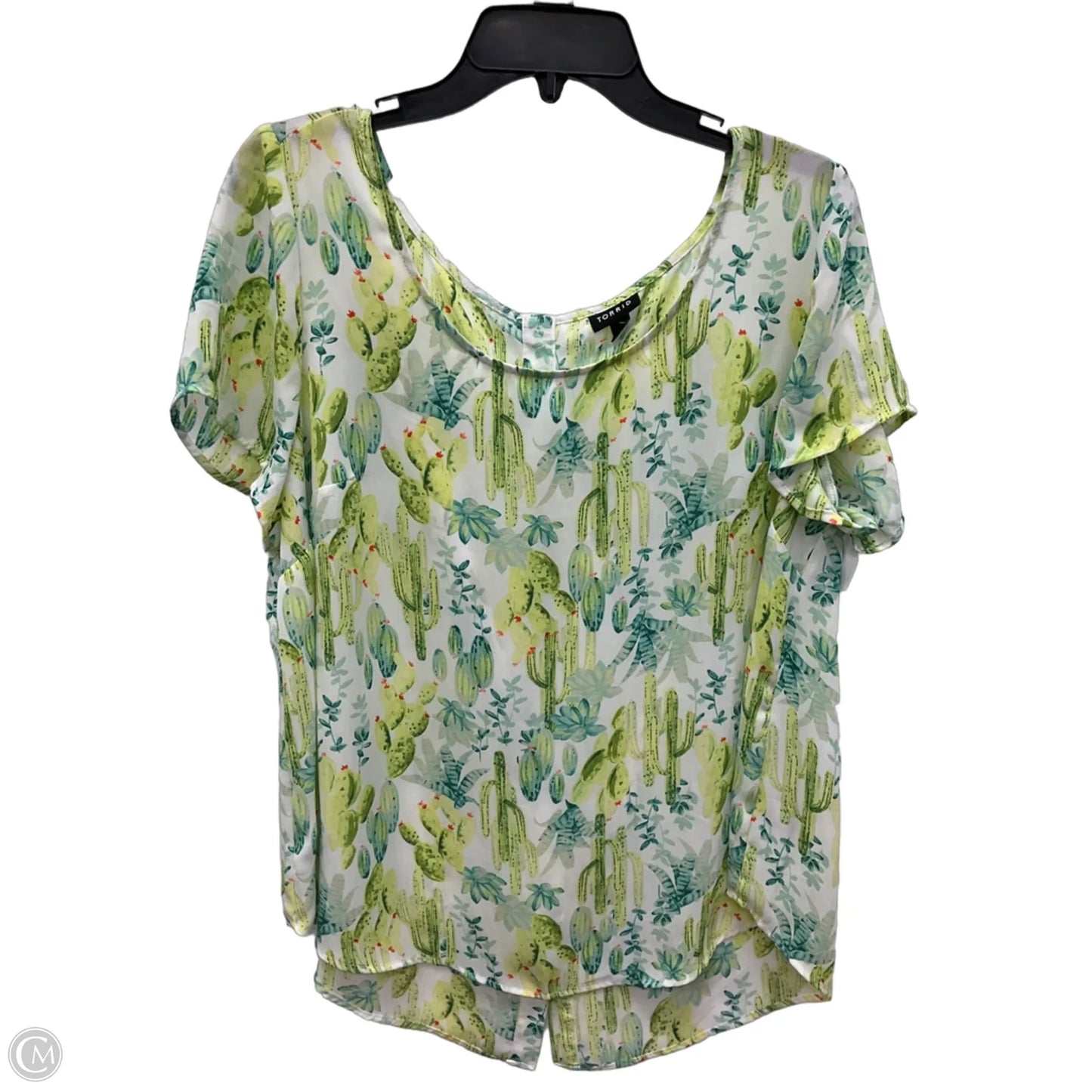 Top Short Sleeve By Torrid In Green, Size: 12