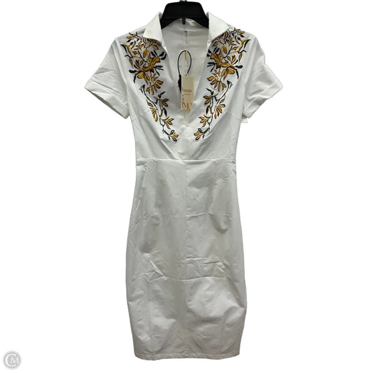 Dress Casual Midi By Cmb In White, Size: Xs