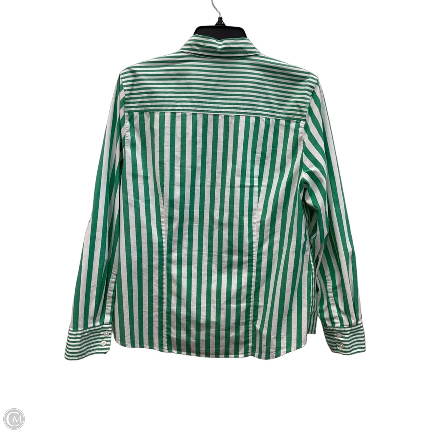 Blouse Long Sleeve By J. Crew In Green, Size: L