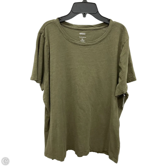 Top Short Sleeve Basic By Sonoma In Green, Size: Xl